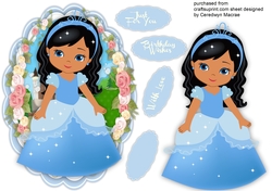 Beautiful Princess in a Blue Dress