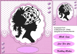 Beautiful Mavue Silhouette Lady