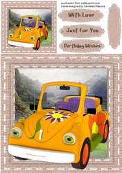 Lovely Yellow Toon Car,