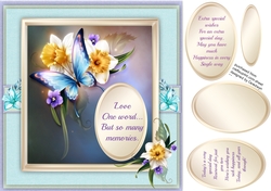 Beautiful Butterfly and Daffodils