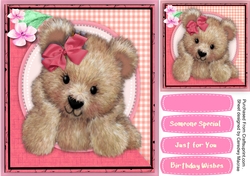 Cute Fuzzy Bear Pink