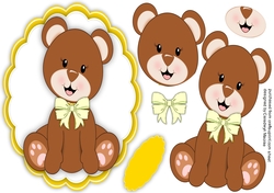 BVrown Bear with his Yellow bow
