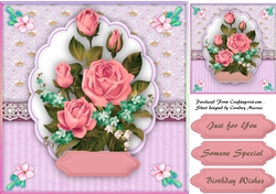 Beautifu Spray of Pink Roses