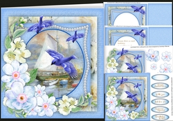 8x8 Mini Kit , Blue Birds over the Water