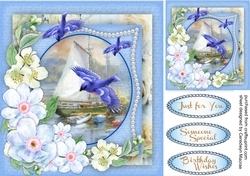 Blue Birds Over The Water