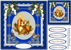 Lovely Baubles and Christmas Candle 1