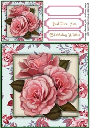 Stunning Roses in a Flower Frame 2