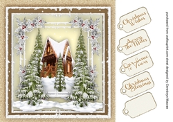 Beautiful Nutcracker Cottage , Gold