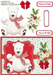 Lovely Pola Bear and Christmas Roses