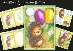 A5 Mini Kit, Hrdgehogs Balloons