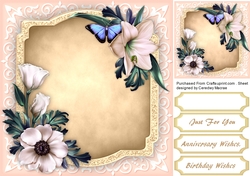 Beautiful Winter Flowers i a ornate mat
