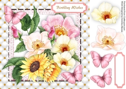 Beautiful Roses and Sunflowers 