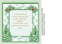 8x8 incert with Verse and Fir Trees,