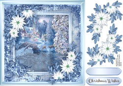 Beautiful Blue Christmas scene