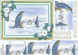 Beautiful Artic Scene 3 Pyramid Penguins
