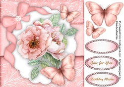 Pink Roses and Butterflys