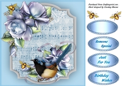 Beautiful Blue tit on a Bracket Mat 