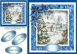 Beautiful Church and Blue Poinsettias