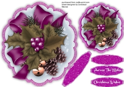Beautiful Holly and Pine Cones 3