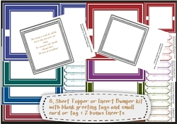 8 Sheet , Incert or toppers with bonus 2 Incerts