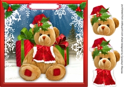 8x8 Santa Teddy and Presents