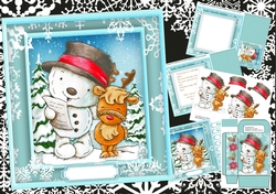 8x8 Mini Kit , Christmas Caroling Duo with bonus gift Bag