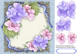 Stunning Hydrangeas on Ornate Mat 
