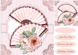 Beautiful Pink Fans and Roses