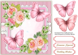 Summer Roses and Butterflys