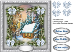 Log Cabin in the Snow 