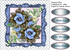 Blue Pansys and Jasmine 