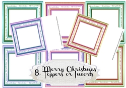 8 , Merry Christmas Toppers or Incerts