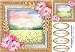 Pink Anemones and Meadow