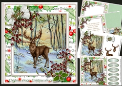 8x8 Mini Kit , Beautiful Stag in the Snow
