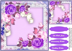 Stunning  Roses in a  Flower Frame 