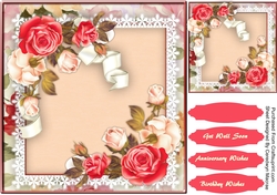 Stunning Roses in a Flower Frame