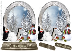 Lovely Shaped card with Christmas Animals