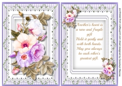 Beautiful Brier Roses with Anniversary Verse