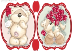 2, Lovely Valentine or  Romantic  Teddy Toppers