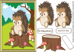 Cute Woodland Friends Hedgehog 