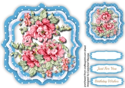 Beautiful pink roses on a bracket mat