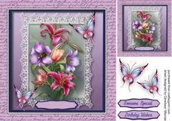 Beautiful Lillies and Butterflys 