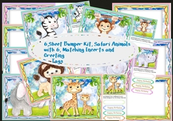 8x8 Bumper Kit , Safari Ani,als with matching Incerts  