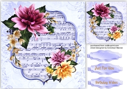 Beautiful Dahlia on Sheet Music 
