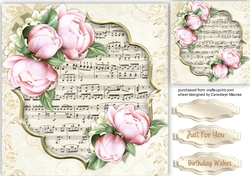 Beautiful pink roses  on Sheet Music 