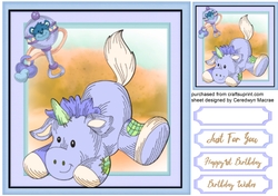 Cute Lilac Baby Unicorn 3