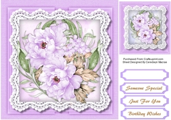 Lilac Peonys On Lace