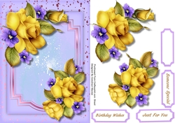 Yellow Roses and Violets