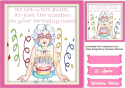 Its not a hot flush ,Its the candles on the card