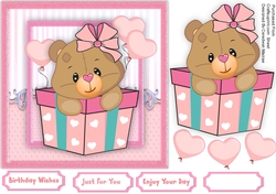 Cute Teddy in a Box